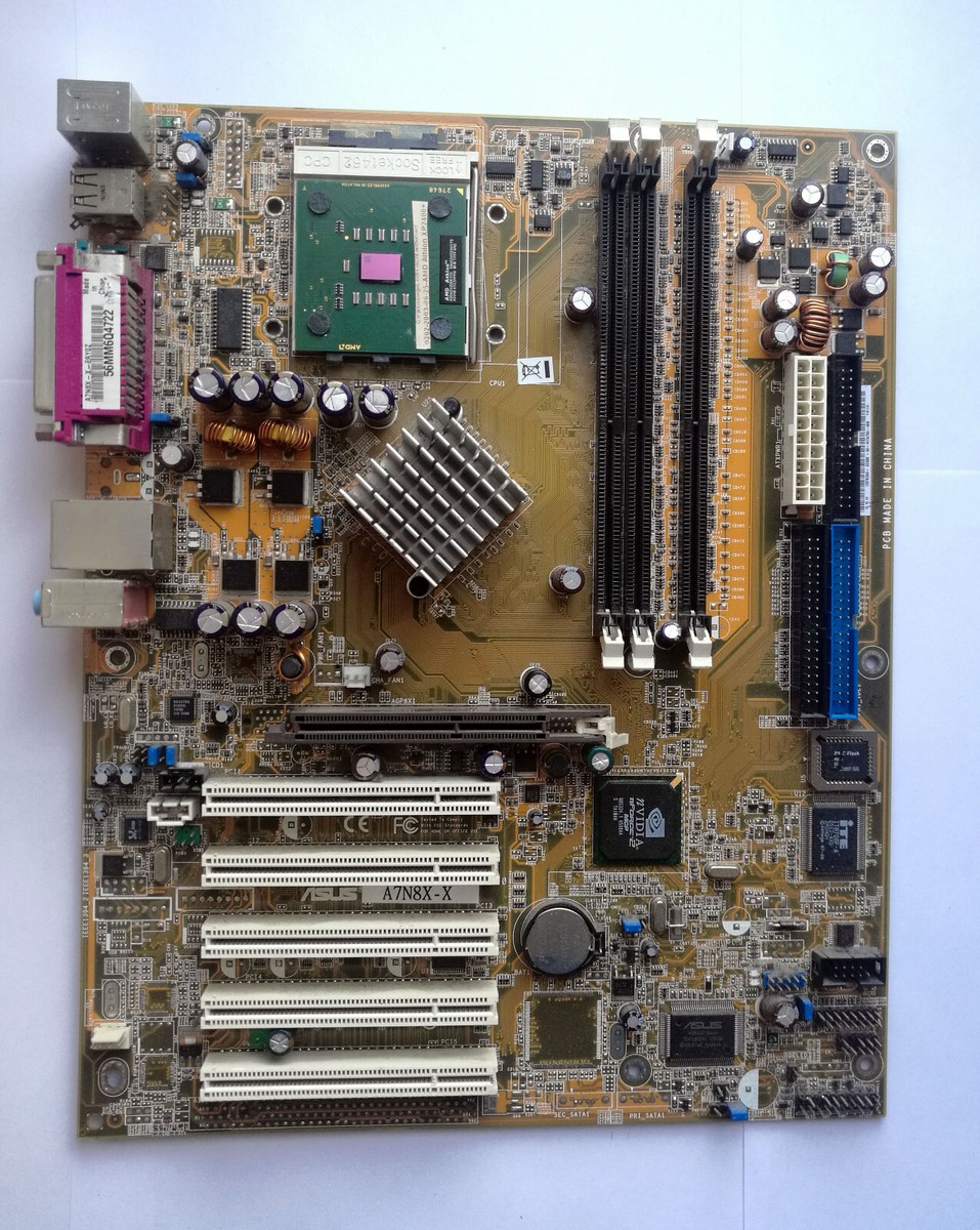 Asus A7N8X-X Motherboard with AMD Athlon XP 2400+ CPU and 2GB RAM