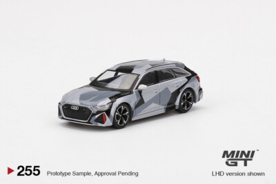 ミニカー MINI GT Audi RS 6 Avant Silver Digital Mini GT Audi RS6 Avant Silver Digital Camouflage TSM Model 1