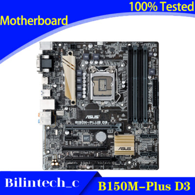 FOR ASUS B150M-Plus D3 Motherboard Supports  64GB DDR3 VGA+DVI+