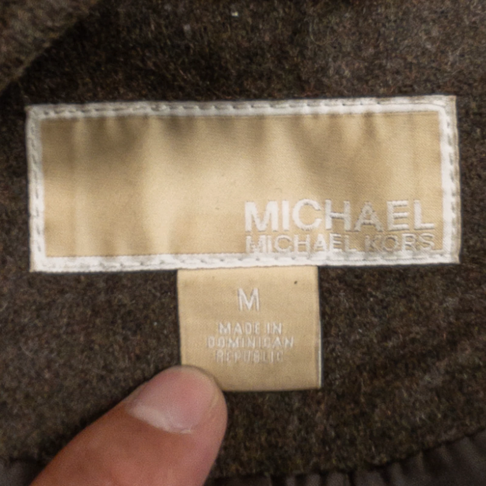 Cappuccio Rimovibile Michael Kors Miscela Lana Donna Media Cerniera Intera Cappotto Giacca Esterna