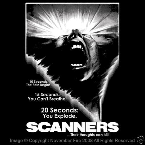 Scanners David Cronenberg Telekinetic Powers Creature Feature 1981 Shirt NFT420 - Picture 1 of 5