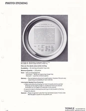 VINTAGE AD SHEET #3357 - 1970s TOWLE  STERLING SILVER - PHOTO ETCHING