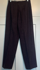 Vintage Wool Blend Dress Pants Plum Lined High Waist Straight Leg Women  s Sz 6-7