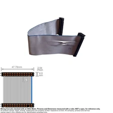 Cable Floppy FDD 3.5" Flat Ribbon 34 Pin 1 Drive 10 inch 10" Gray HP 729383-001