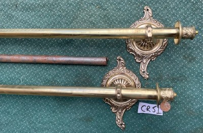 197cm Vintage alte antike französische Messing Gardinenstange 1'' Schiene extrem selten WOW CR51