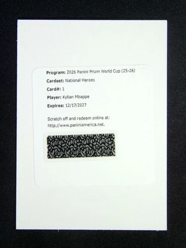 2026 Panini Prizm FIFA World Cup Kylian Mbappe National Heroes Auto