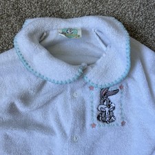 Vintage Looney Tunes Baby Bugs Bunny Footie Pajamas One Piece White 0-3 Months