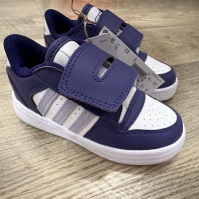 adidas Break Start CF I Purple White Synthetic Hook & Loop Sneakers Kids 8K