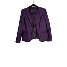 Nipon Boutique Purple Dressy Career Blazer Jacket Womens Size 8