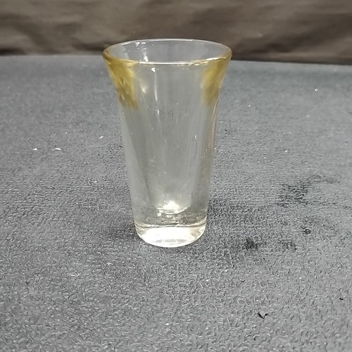 Vintage Thick Clear Tapered Weighted 3.5" Drinking Shot Glass