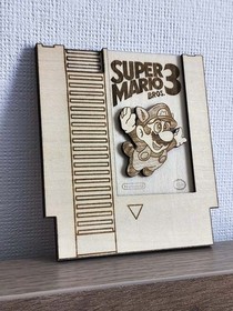 Super Mario Bros 3 Nintendo NES cartouche en bois grav&eacute;