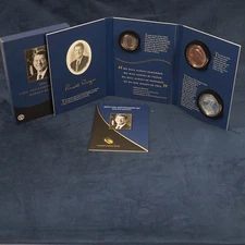 2016 US Mint Ronald Reagan Coin and Chronicles Set w Proof Silver Eagle