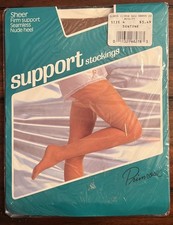 Vintage Primrose Support Stockings Size 4 Fits 11-11 1/2 Suntone Seamless New