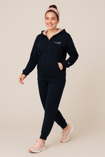 TUTA DONNA LONSDALE FELPATA FULL ZIP CAPPUCCIO TASCHE ART. 25264