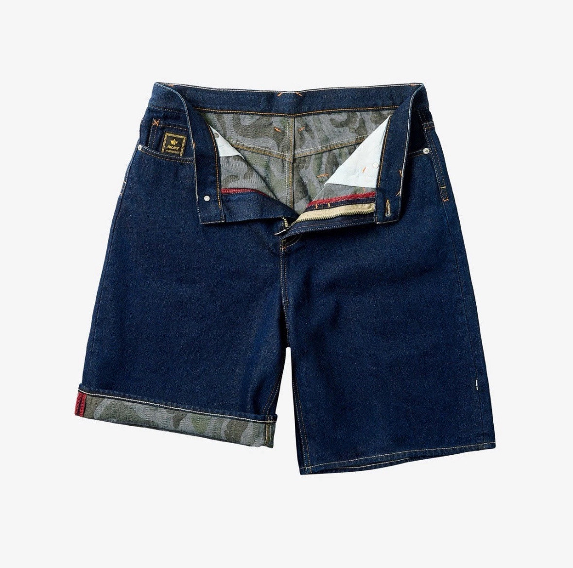 PALACE MAHARISHI BAGGY DENIM SHORTS INDIGO SIZE 30 SMALL IN HAND