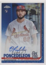 2019 Topps Chrome Rookie Blue Refractor 4/150 Daniel Ponce de Leon Auto 4z8