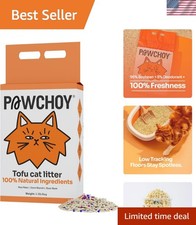 Dust-Free Tofu Cat Litter - Ultra Absorbent, Flushable,  100 Natural - 2.5 lbs