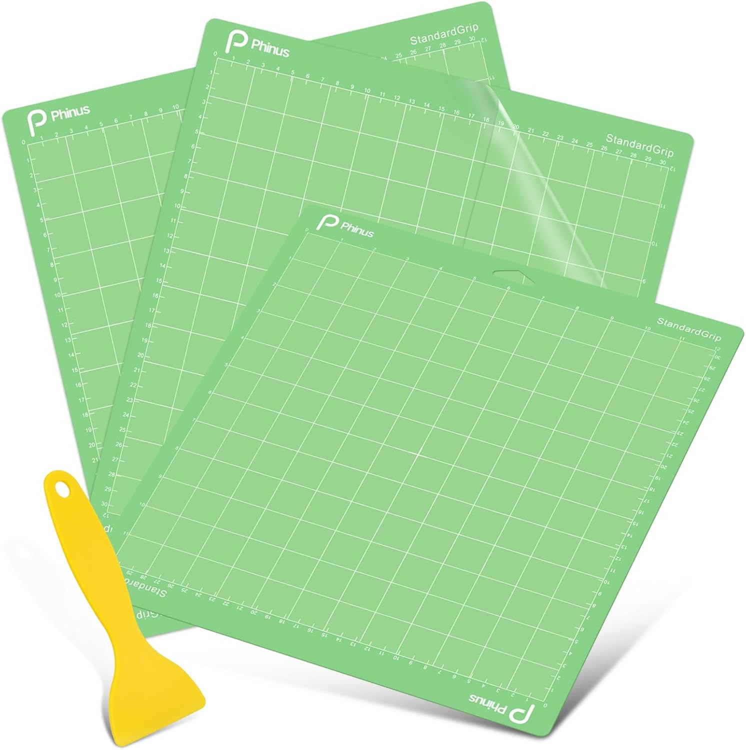 3 Pack Standard Grip Mat 12x12 Reusable Cutting Mats for Crafts for Maker