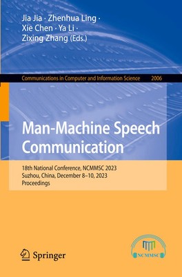 Jia Jia (u. a.) | Man-Machine Speech Communication | Taschenbuch | Englisch