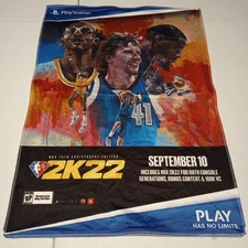 NBA 2K22 Fabric Gamestop Promo Display Banner 24" X 34"
