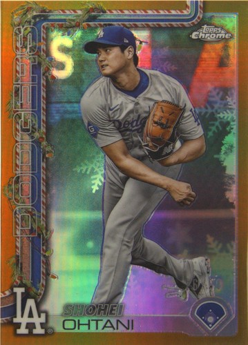 Shohei Ohtani 2025 Topps Holiday (SSP) Candy Cane Image #H200 Los