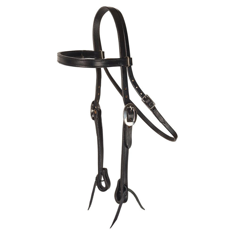 Billy Royal Black Leather Browband Headstall | Size 35"- 42" | Full Horse
