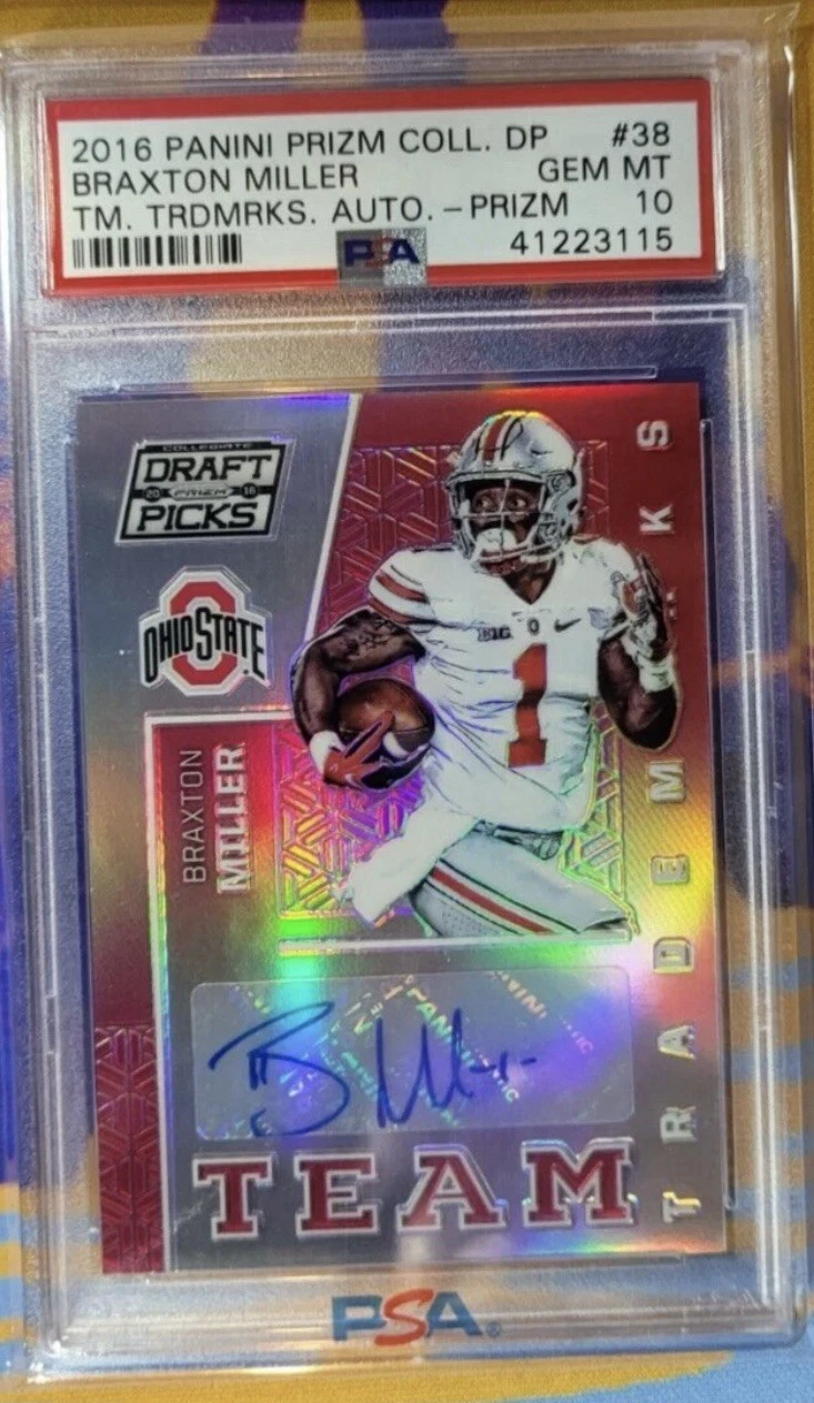 Braxton Miller Panini Prizm Collegiate Draft Picks Team Trademarks Autograph #38 Prizm