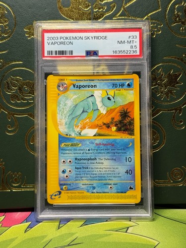 2003 POKEMON SKYRIDGE #33 VAPOREON PSA 8.5 Pop 1