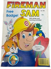Vintage Redan 1993 Fireman Sam Comic Issue No. 100 With Free Badge (6.5 Grade)