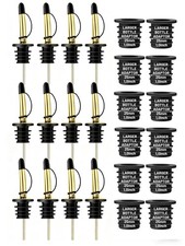 12-Pack Liquor Bottle Pourers with Adapters, Liquor Pour Spout Adapters set f...