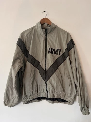 US Army Issue IPFU Military Warmup Jacket Windbreaker Size Large Short Unicor - product listing photo