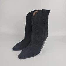 ISABEL MARANT Leyane Black Suede Boots New And Authentic