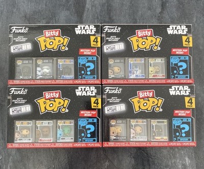 Funko Pop Bitty Pop! Star Wars 4 Figuren Mystery Sammelfiguren Mini Vinyl