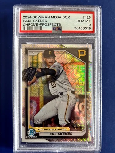 2024 Bowman Chrome Prospects Paul Skenes Mega Box Mojo RC PSA 10 #BCP-125