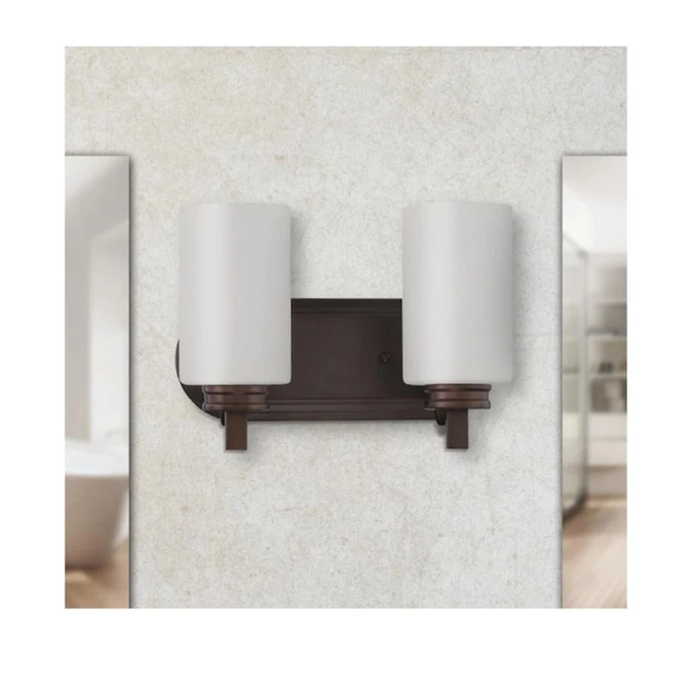 Sunset Lighting Dalton 2-Light Vanity 100W Provincial Bronze Finish F18012-64 - Image 3 of 3