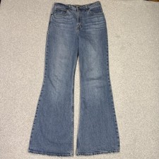 Levis Premium 70s High Flare Jeans Womens 28 Blue High Rise Medium Wash Denim
