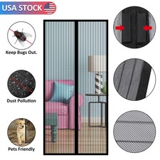 Magnetic Screen Door Heavy Duty Hands-Free Mosquito Mesh Anti Bugs Fly Curtain