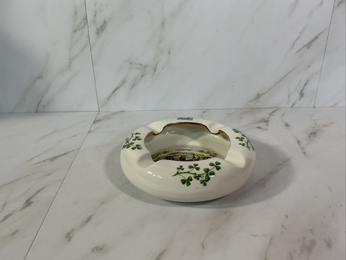 Cenicero de porcelana Arklow vintage ~ República de Irlanda ~ arpa escénica tréboles - Imagen 13 de 18