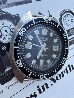 Rare Seiko 6105-8000 Slim Willard Diver Daini Seikosha 6105A Runs Vintage