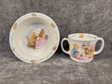 Royal Doulton Winnie the Pooh Feeding Set Bowl Double-Handled Mug Kids NEW 2pc