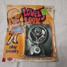 Lovely Look Vintage Kids Play Jewelry Set Necklace And Ring