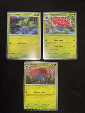 Pokemon TCG Oddish 001 Gloom 002 Vileplume 003 Cosmo Holo Promo Set Of 3 NM