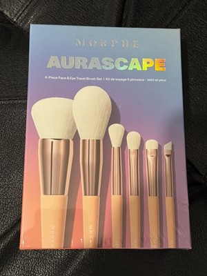 Morphe Aurascape 6-teiliges Gesicht & Augen Reise Pinsel Set Neu in Box Limited Edition