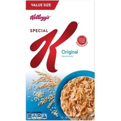 6x Kellogg's Special K Original Cereal Breakfast Roasted Rice Grains Snack 18oz