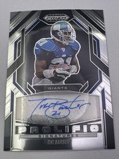 2025 Panini Prizm Black Football Tiki Barber Prolific Auto New York Giants
