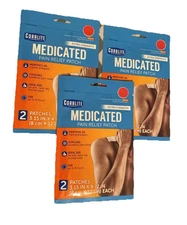 Coralite NIP Menthol Medicated Pain Relief Patches 3 Count (2 Per Pack) Total 6