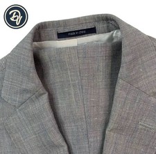 Mint 40 R Suitsupply X Carlo Barbera " 4 Way " Beige Marl Slim Fit Wool Blend