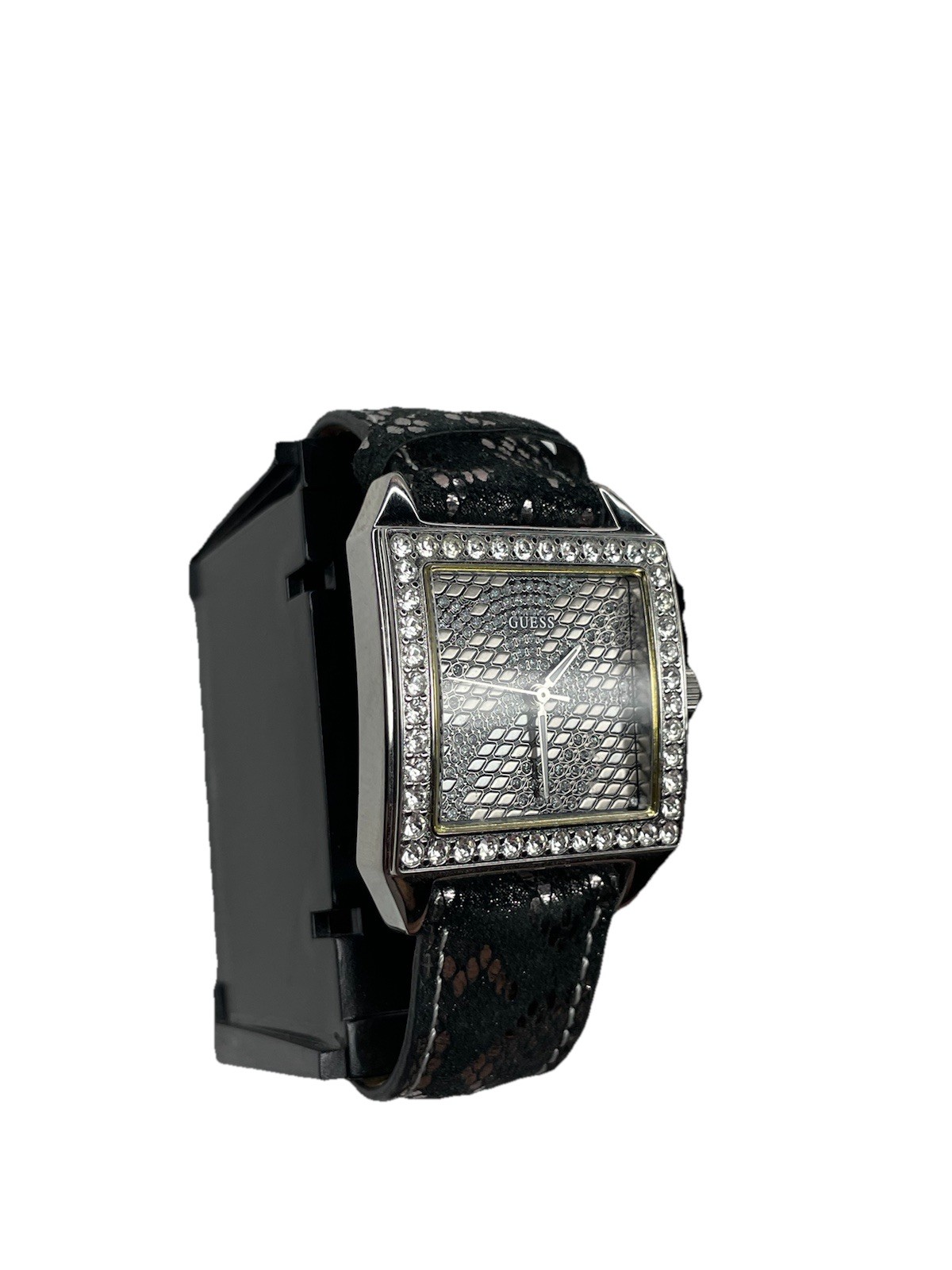 GUESS Watch Python Snake Animal Print Leather Cry… - image 9