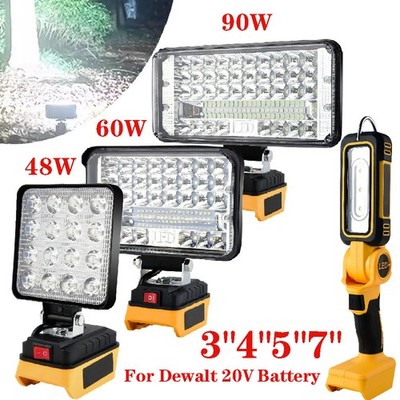 LED Work Light for Dewalt 20V Battery,90W Flood Light Torch for Workshop,Camping