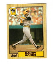 1987 Topps Barry Bonds Baseball Card #320 Rookie RC NM-MT. rookie card picture